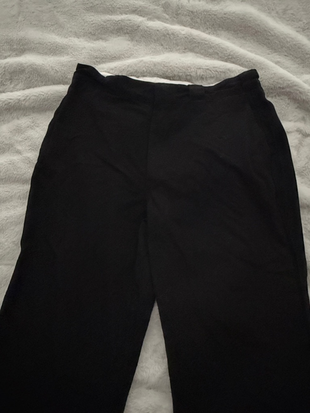 White Fox Classic Black Straight-Leg Pants